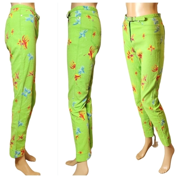 Versace Classic V2 green floral pants. Size 42 - Picture 3 of 16